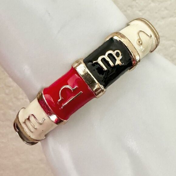 Astrological enamel hinged bangle bracelet - Picture 1 of 7
